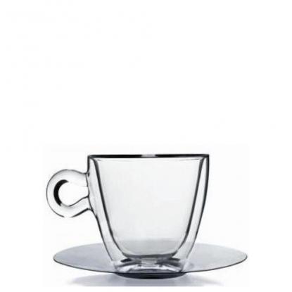 Dvoustěnný šálek na cappuccino s podšálkem, 165 ml, 2 ks