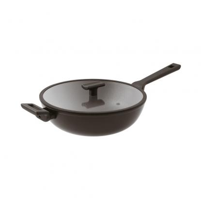 Pánev Wok TitanPro s rukojetí a poklicí 30 cm